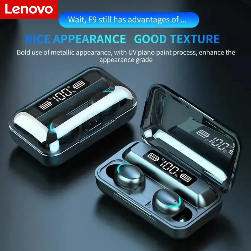 Earphones - Lenovo F9 Bluetooth Wireless Headphones -
