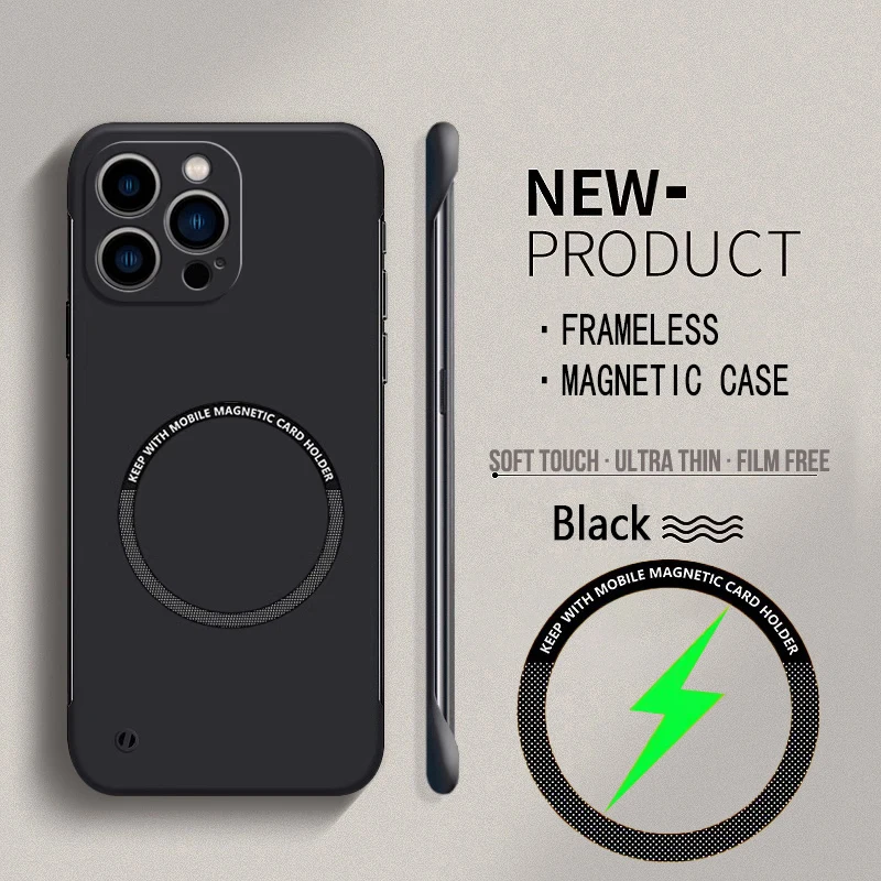For Magsafe Magnetic Frameless - Ultra Thin Frameless Phone Cover ulasan dan harga