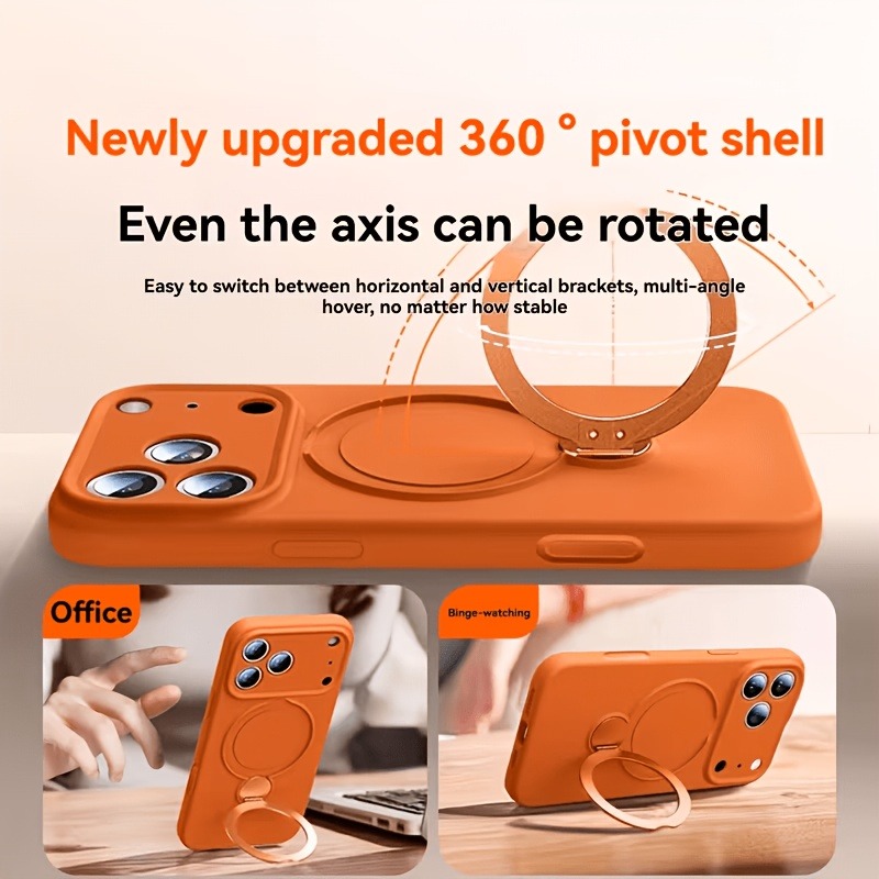 360 Magnetic Stand Liquid Sili - Liquid Silicone Magnetic Phone Case ulasan dan harga