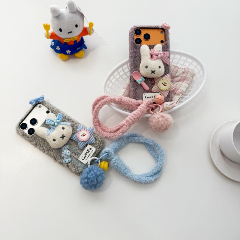 Fashion Ins Cute Cartoon fluf - Cute Cartoon Wrist Strap Silicone Case ulasan dan harga