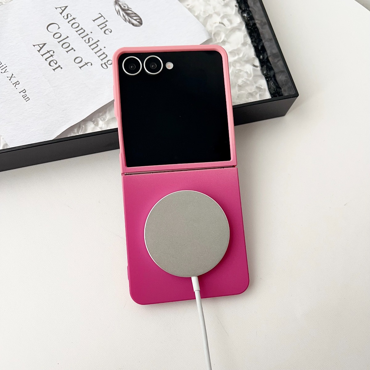 Gradient Liquid Silicone Soft  - Liquid Silicone Magnetic Phone Case ulasan dan harga